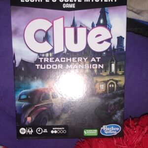 Hasbro Clue Treachery at Tudor Mansion - Purple and Black Design